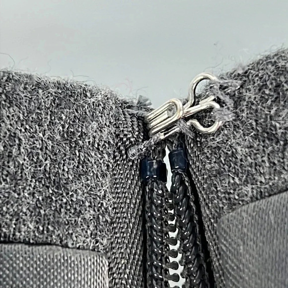 Talbots Tweed Metallic Wool Blend Short Sleeve Shift Dress Lined Size 12 Gray - Picture 16 of 16